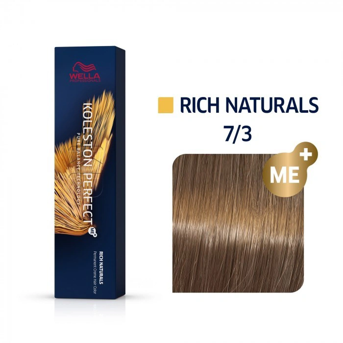 Wella Koleston Perfect Me+ Hajfesték - 7/3 - 60ml - Aranyló Középszőke képe 1